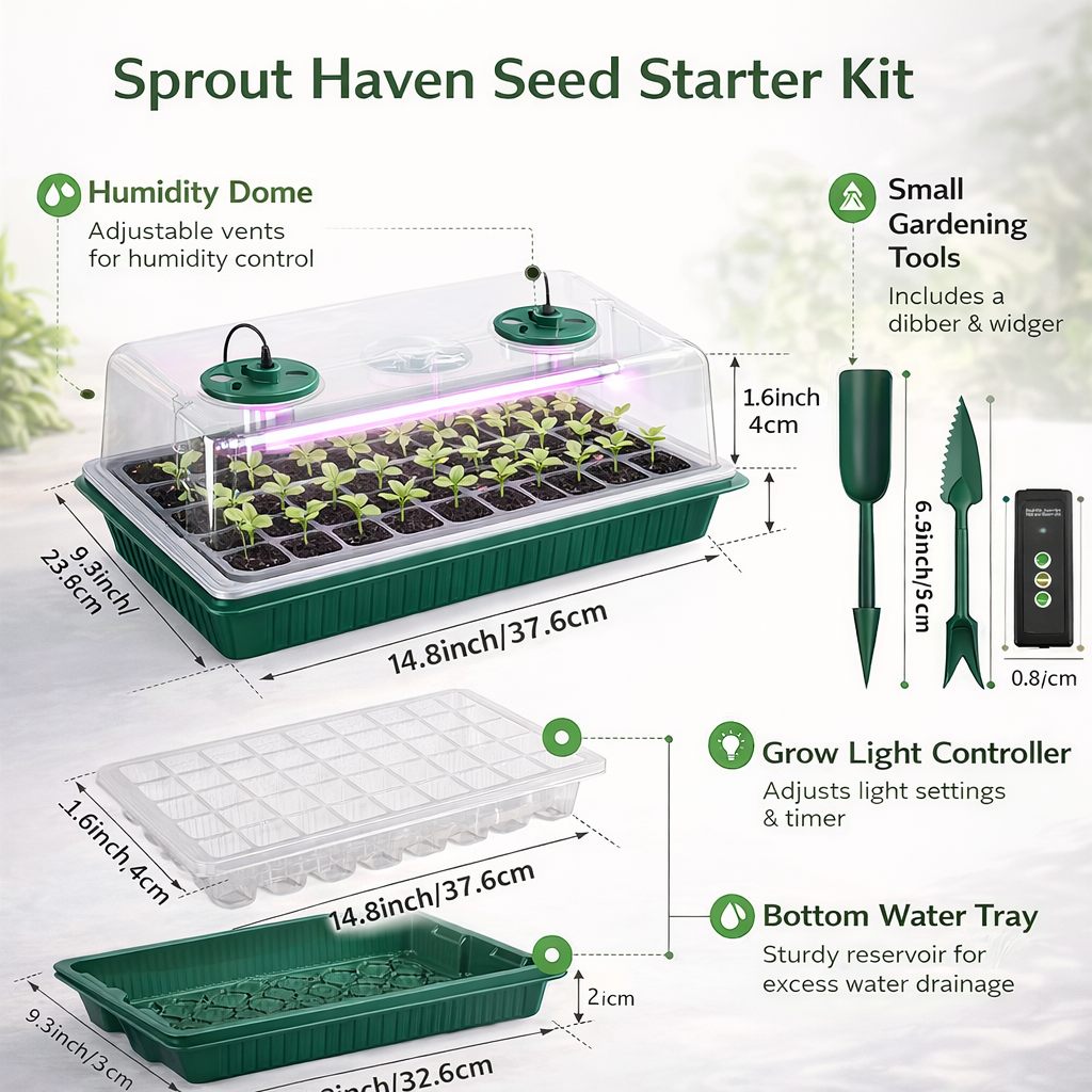 Sprout Haven Seed Starter Tray Kit